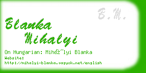 blanka mihalyi business card